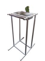 Edelstahl Papageien Futtertisch / Papageienbad Gigant Table Deluxe
